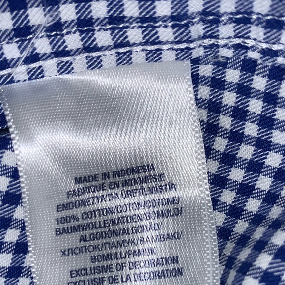 POLO by Ralph Lauren blue check dress shirt BOYS SIZE 18 20 18/20 - Picture 11 of 12